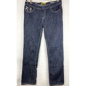 MEK Denim Mulholland Women's Dark Wash Stitched Bootcut Jeans Size 31/32 Pockets